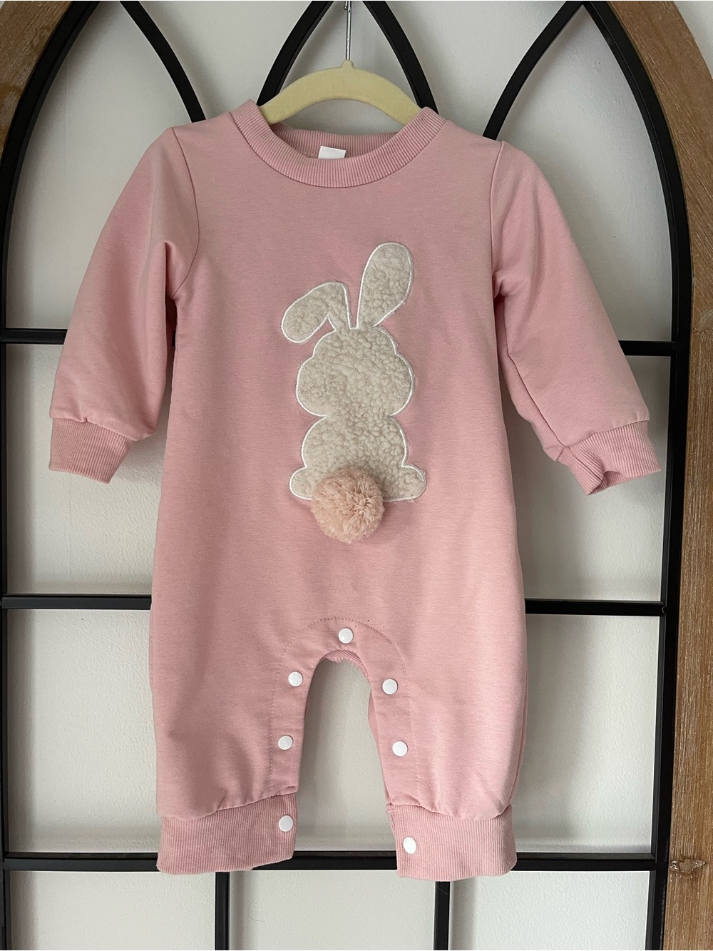 Pink Bunny  Baby Romper